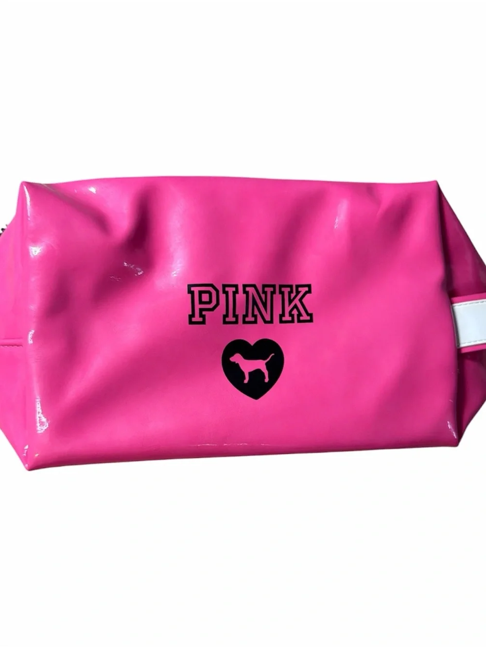PINK Hot Graphic Cosmetic Bag - Bright Pink